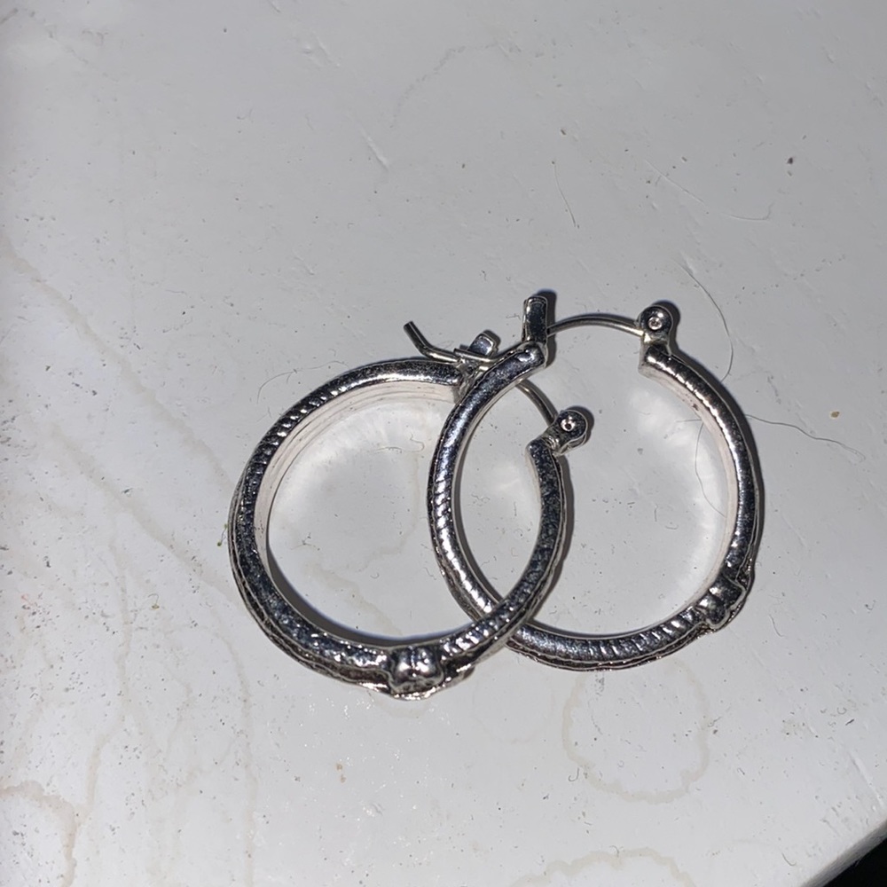 Silver hoop earrings